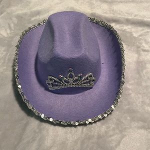 Sparkly purple cowgirl hat